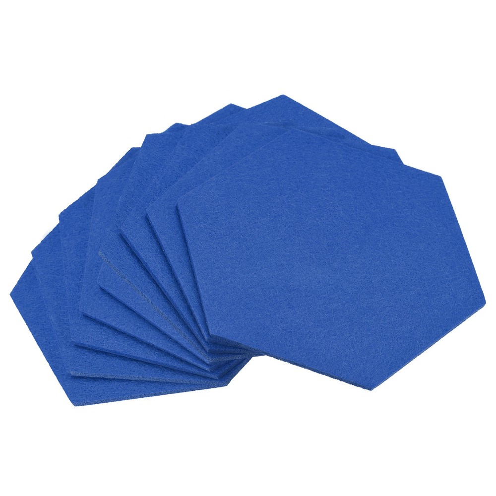 Felt coasters 9pcs hexagonal pads coasters, blue