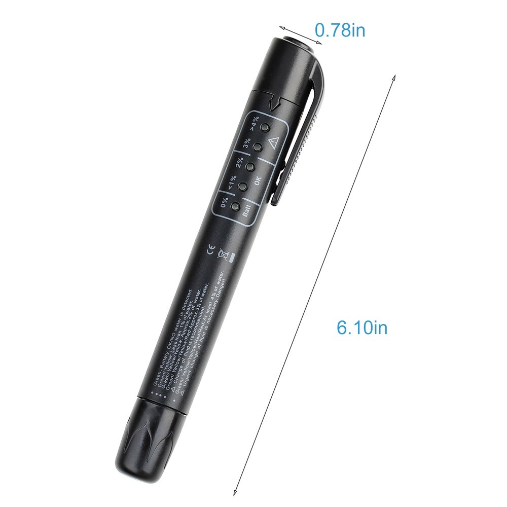 Brake Fluid Tester Pen 5 LED Indicator Auto Oil Testing Tool for DOT3/DOT4