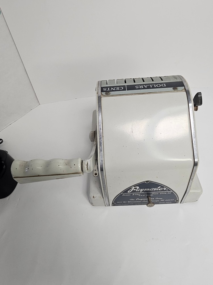 Vintage PAYMASTER Series X-550 Check Writer Machine NO KEY