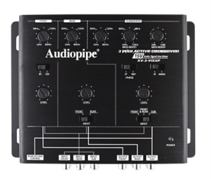 Audiopipe XV3-V15XP 3 WAY ACTIVE CROSSOVER W/ 15V FREQUENCY CONTROL