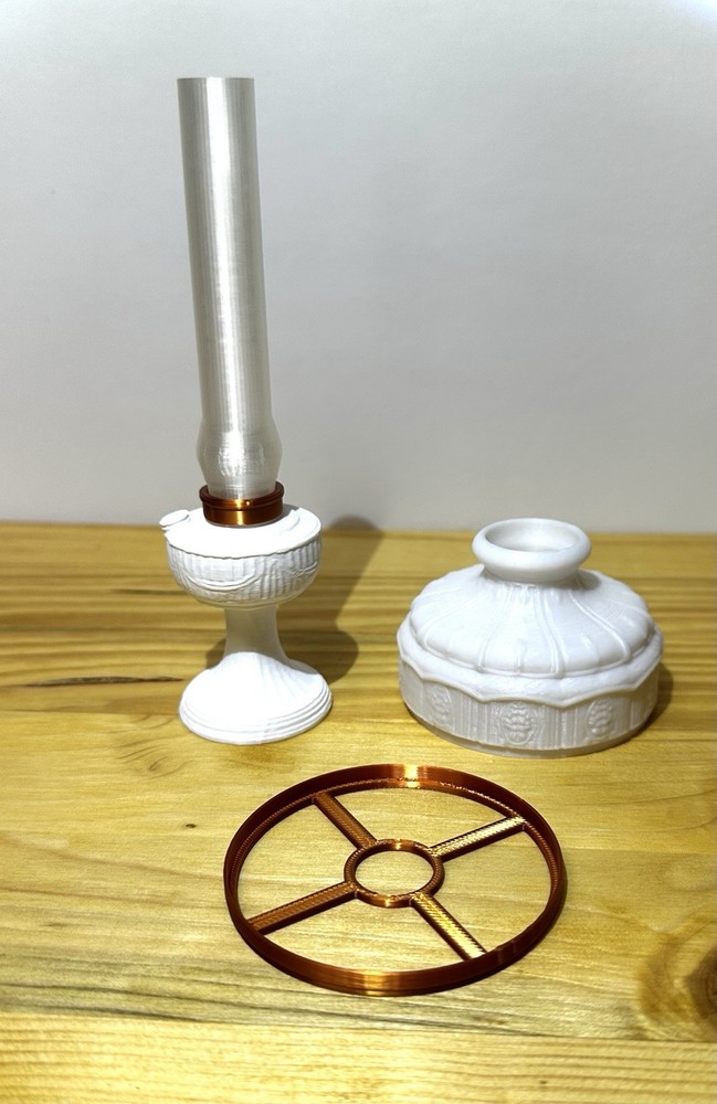 White Aladdin Lincoln Drape 3-D printed