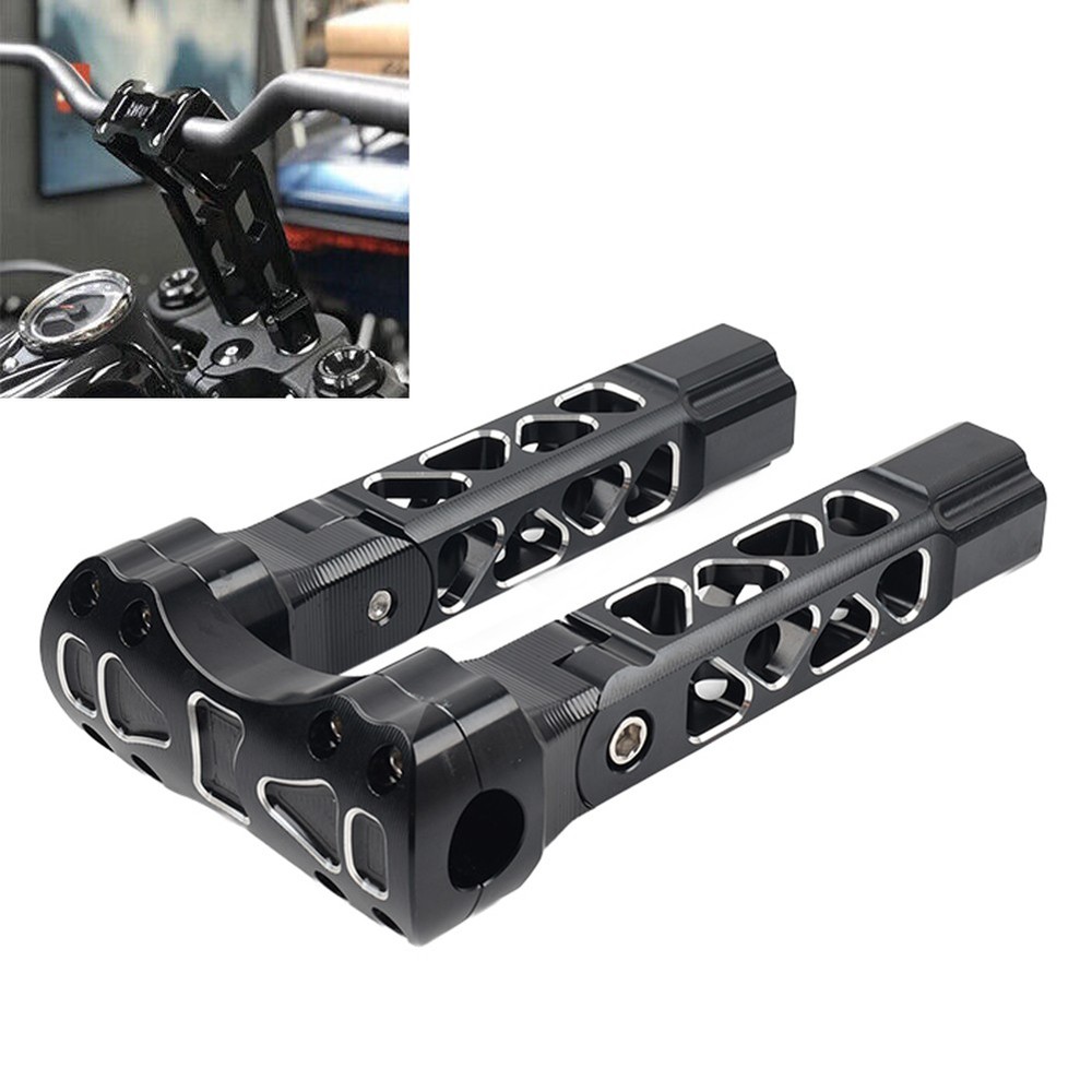 8.5" Pullback Handlebar Risers Clamps For Harley Dyna Softail Sportster 1'' Bar