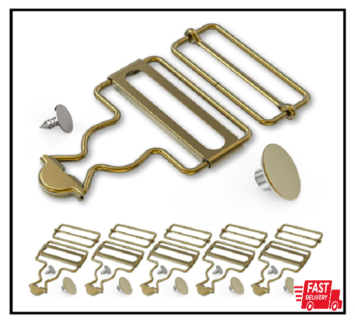6 Sets Durable Metal Overall Buckles Replacement, Overall Clasp Replacement