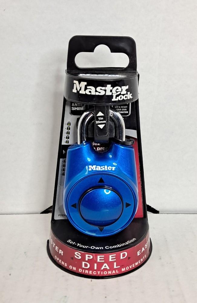 Master Lock 1500ID Speed Dial Combination Lock Blue