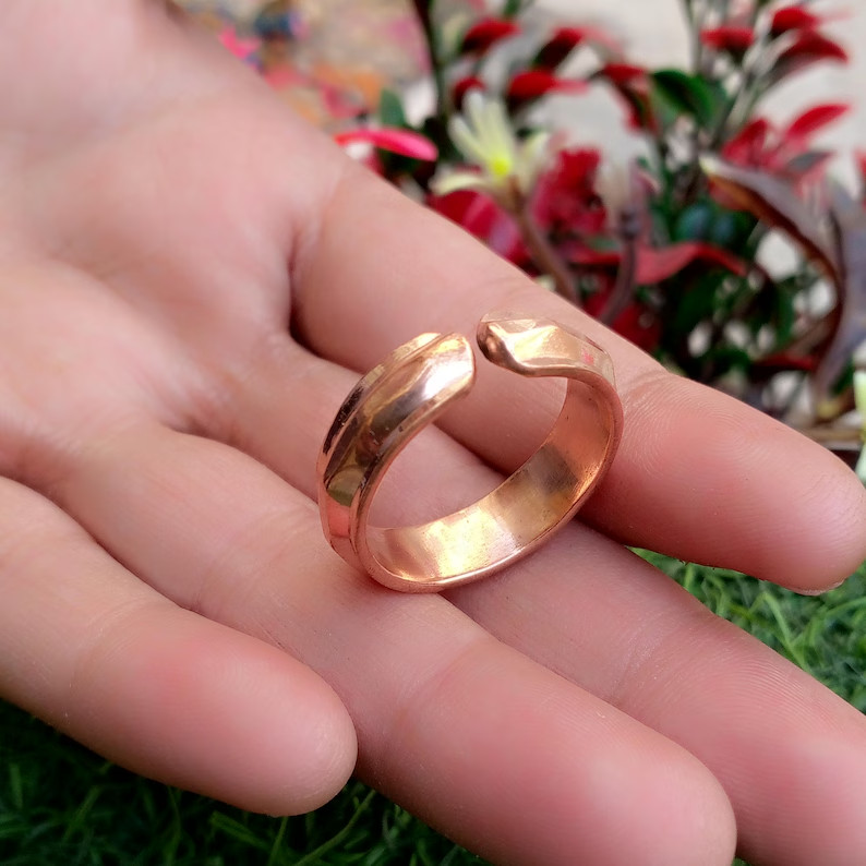 Pure 100% Copper Wrap Ring, Beautiful Thumb Ring, Solid Copper Ring, Finger Ring