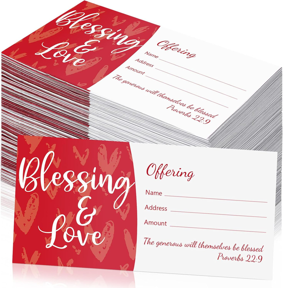 200 Pcs Church Offering Envelopes Tithe and Offering Envelopes for Church Blessi