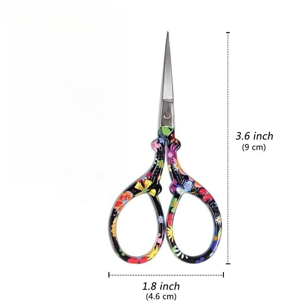 1PC Sharp Embroidery Scissors Sewing Craft Needlework with Leather Cover