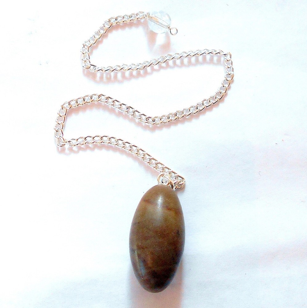 Shiva Lingam Gemstone Pendulum for Divination and Dowsing