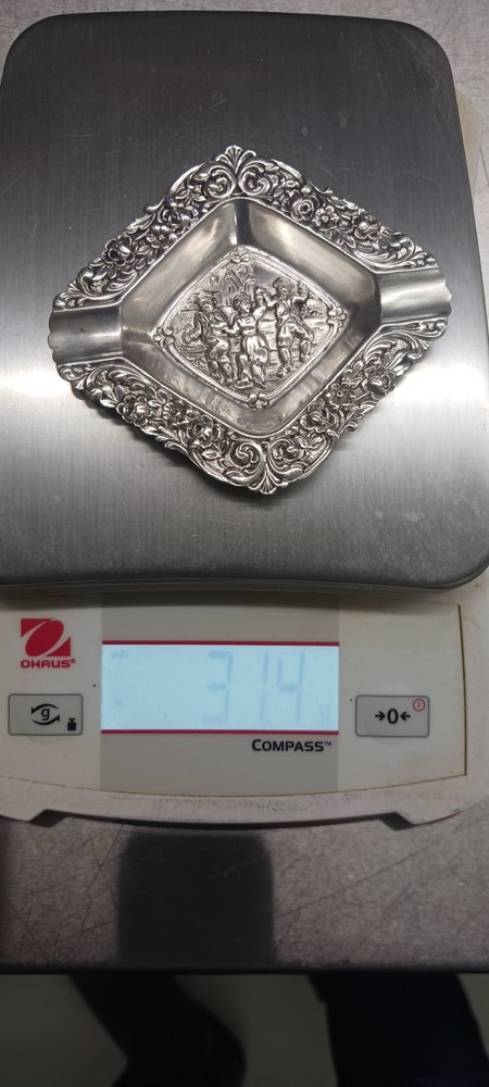 Antique German Silver Ashtray