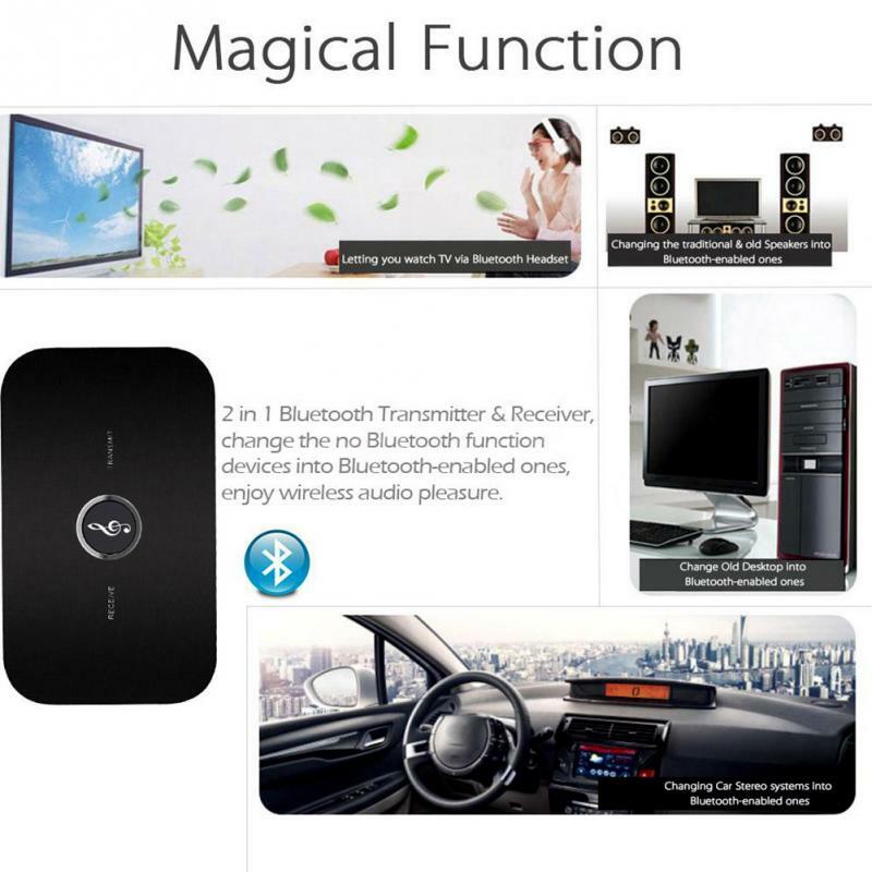 Bluetooth 5.0 Transmitter Receiver 2 IN 1 Wireless Audio 3.5mm Jack Aux Adapter
