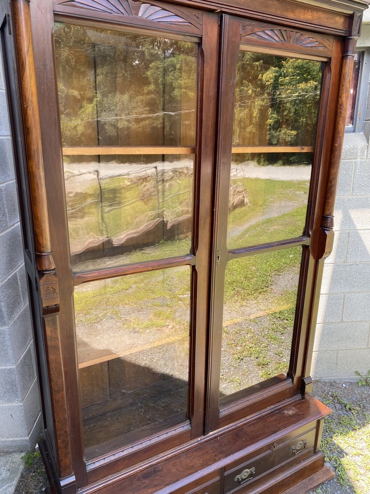 EASTLAKE WALNUT 2 DOOR BOOKCASE