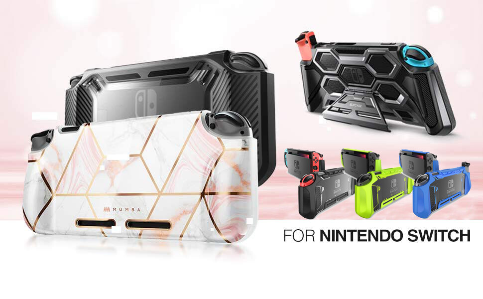 For Nintendo Switch Console Grip Case Cover, Mumba Protective Shockproof Shell
