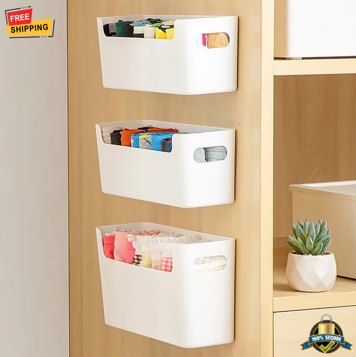 Handle Storage Basket Cabinet Door Seasoning Rack Wall-Mounted Box