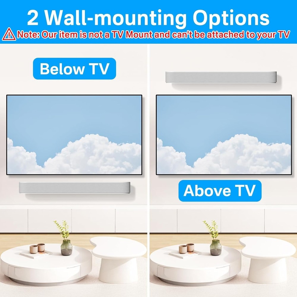 Acoustic-Optimized Sonos Beam Wall Bracket: Effortless Installation & Elegance