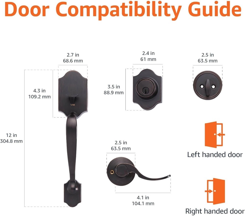 Basic front door lock set