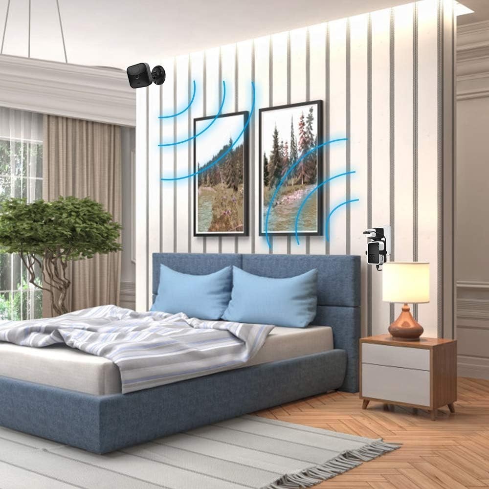 Secure Outlet Mount for Blink Sync Module 2 - Custom Cable & Damage-Free Design