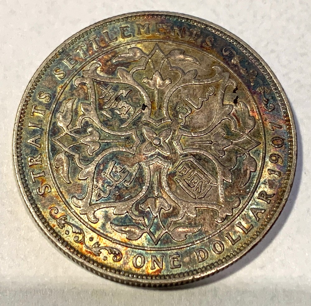 Straits Settlements Silver $1 Dollar 1907