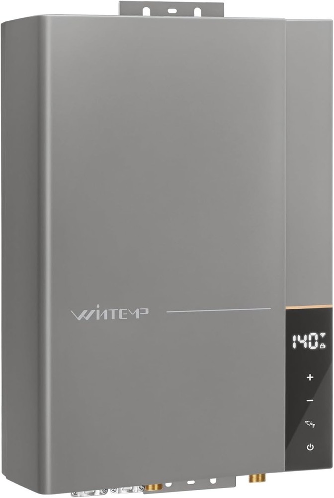 36kW Tankless Water Heater 240V 8.7 GPM Whole House WiFi LED Gray