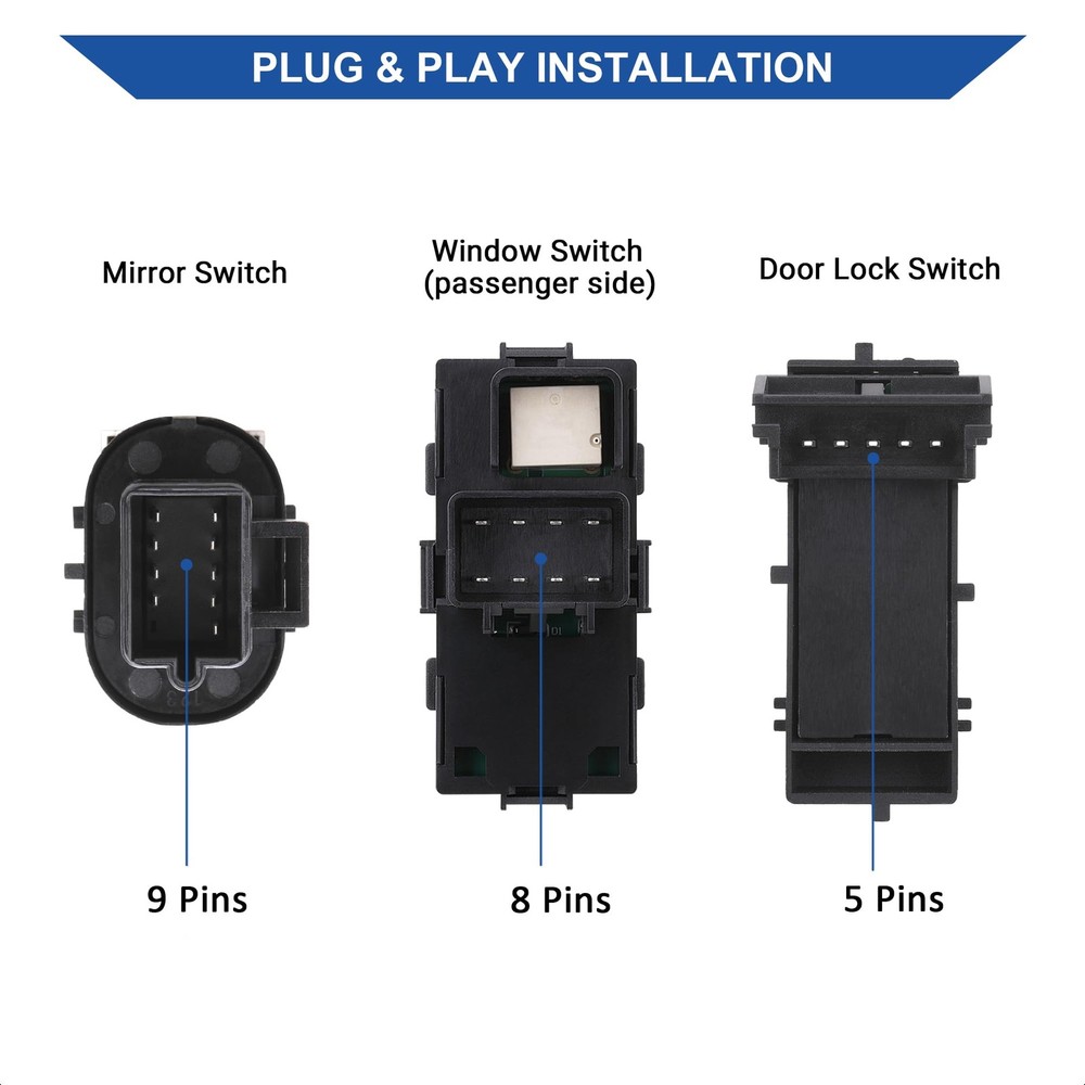 Obaee Power Window Switch & Door & Mirror Control Button Compatible...