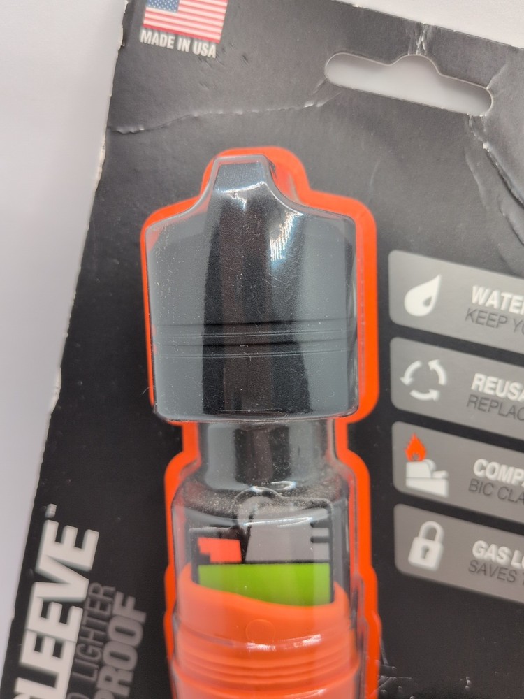 Exotac fireSLEEVE Ruggedized Waterproof Lighter Case - ORANGE