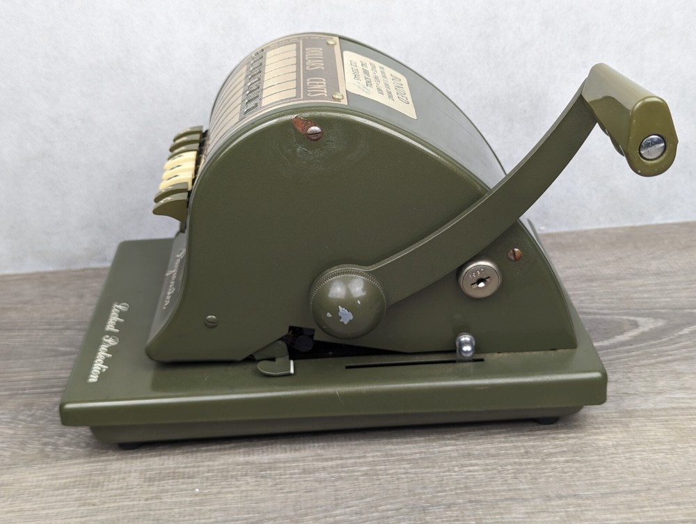 Paymaster - Check Writing Machine - Avocado Green - Vintage