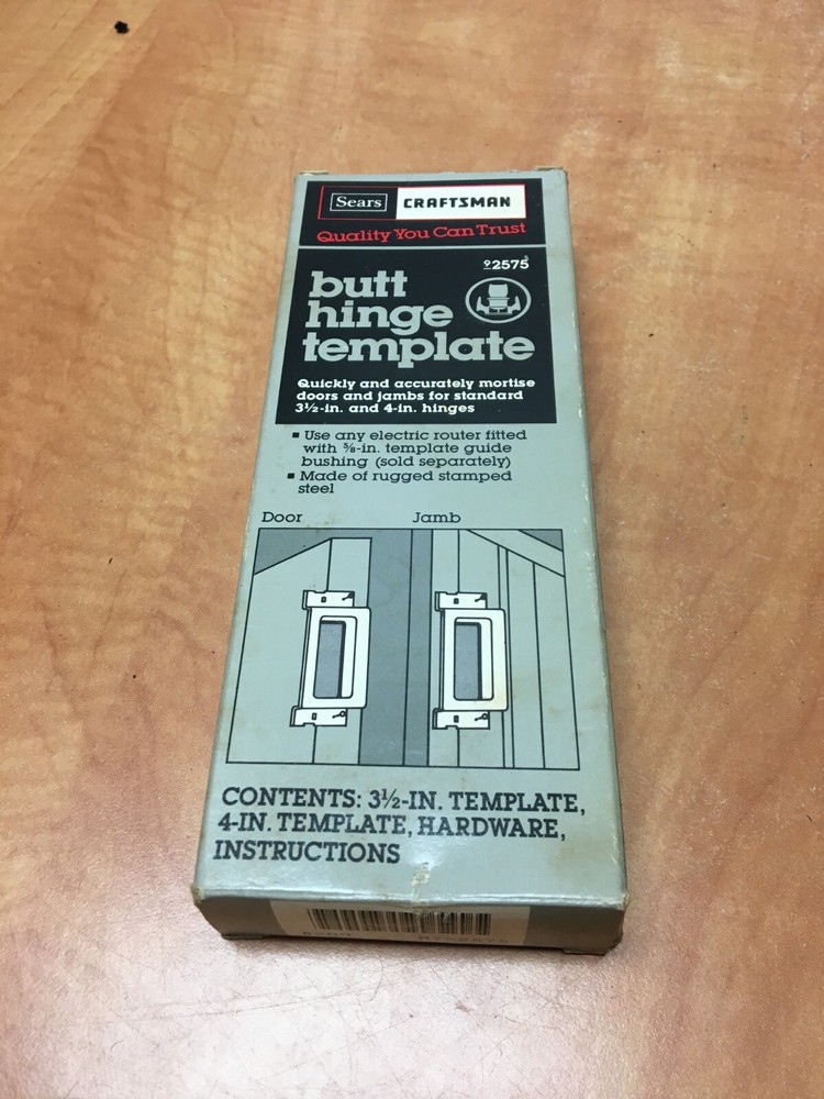 Sears Craftsman Butt Hinge Template 2575 In Original Box