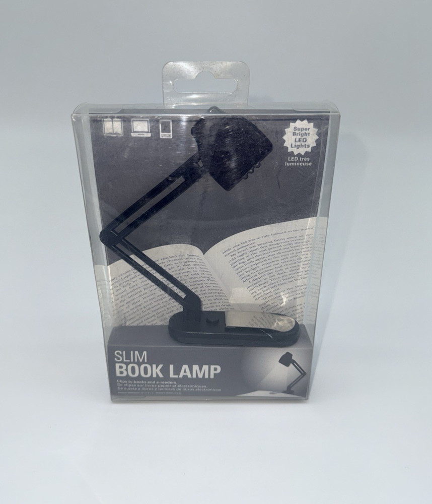 Slim LED Clip Book Lamp Reading Light Adjustable Arm New