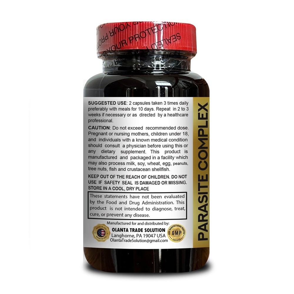 Natural Parasite Complex - Powerful Herbal Support for Wellness - 1 Bottle