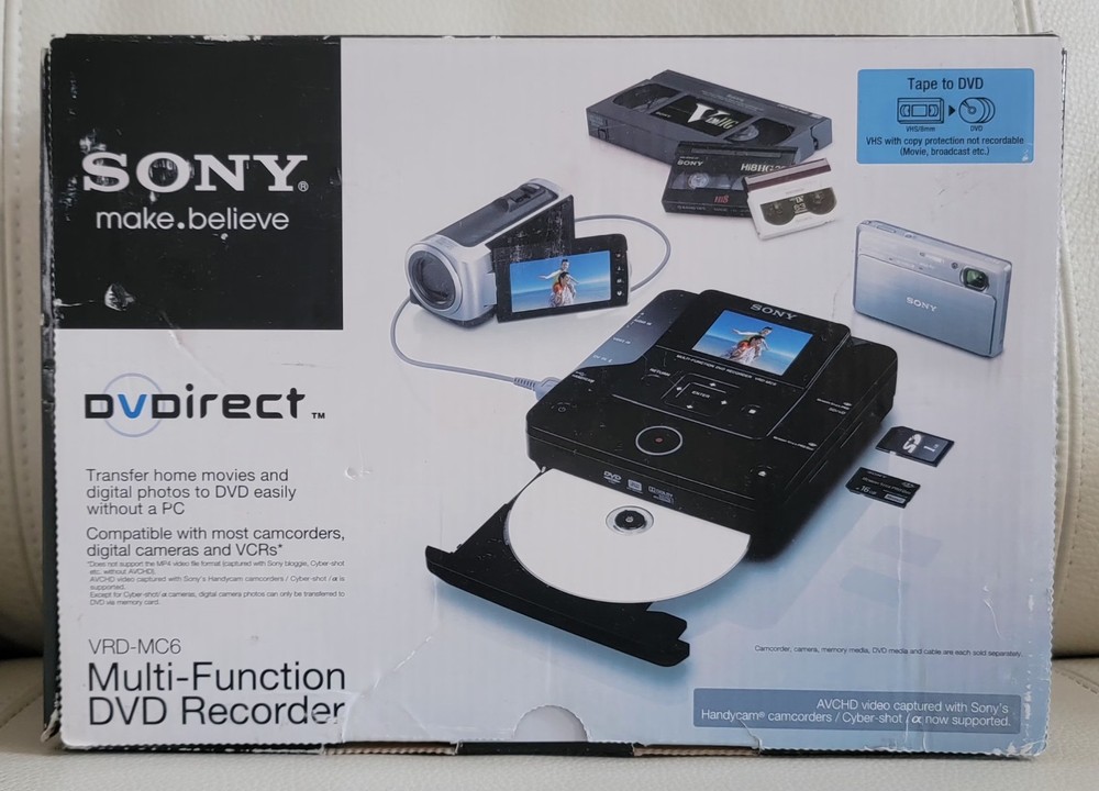 SONY DVDirect VRD-MC6 Multi-Function DVD Recorder w/ 2.7" Screen+AVCHD Recording
