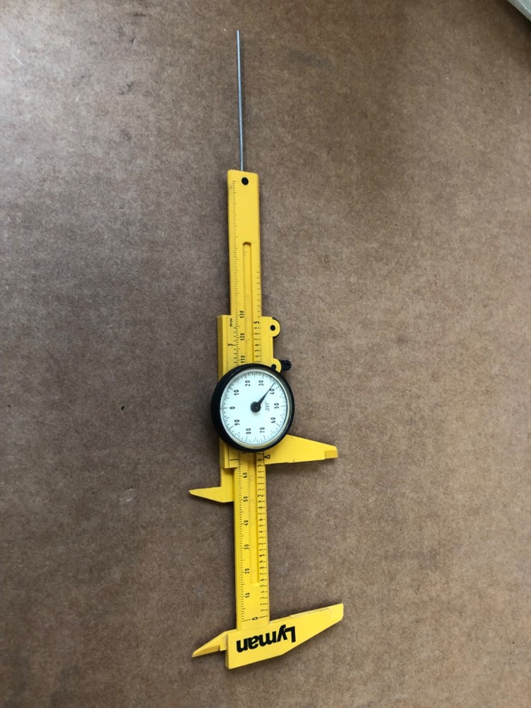 Vtg. Lyman 5" Polymer Dial Caliper- Switzerland made.