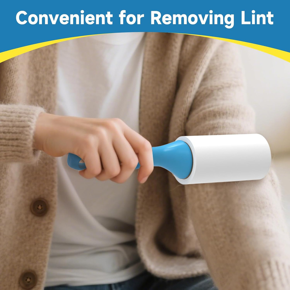 600 Sheets Extra Sticky Lint Rollers for Pets, Easy Tear with Ergonomic Handle