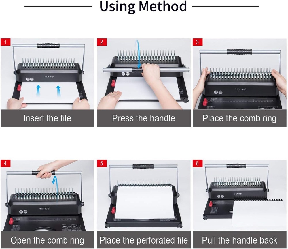 Heavy-Duty Binding Machine: Binds 450 Sheets with Customizable Margin Settings