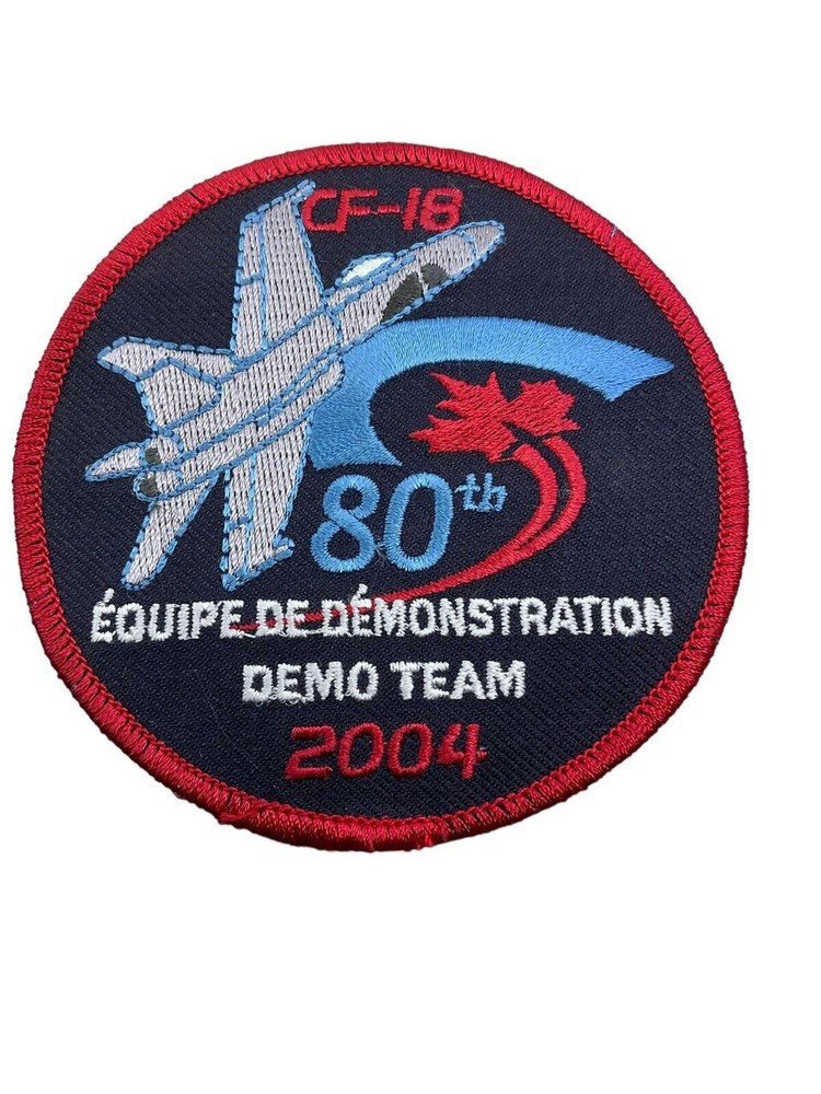Canadian Forces RCAF 80th Demo Team 2004 CF-18 Squadron Patch