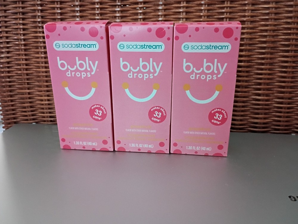 SodaStream - BUBLY GRAPEFRUIT DROPS - Grapefruit EXP 10/19/25 - 3 Pack