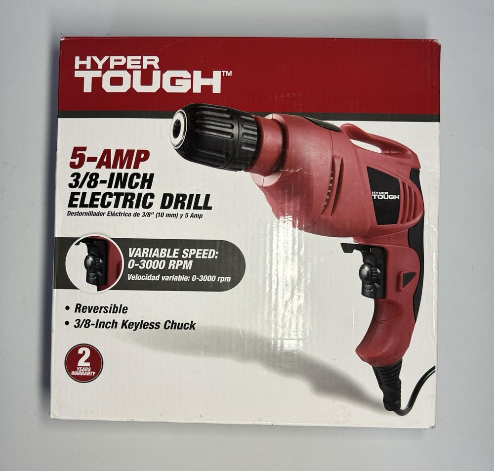 Hyper Tough 5-amp 3/8" Electric Drill Corded