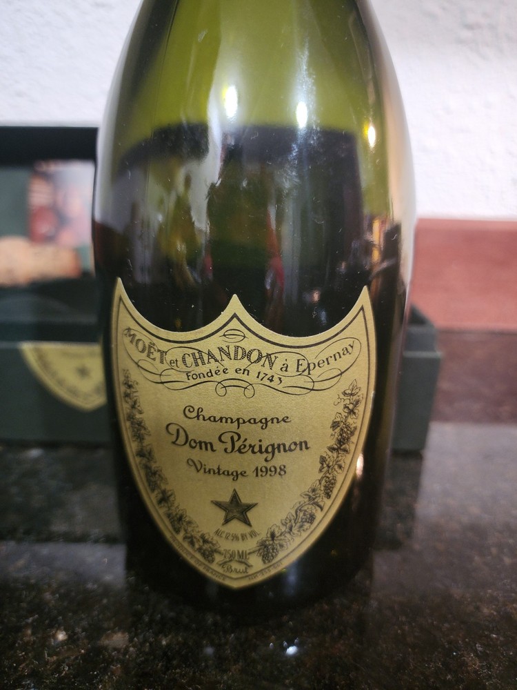 Vintage 1998 Dom Perignon Bottle and box Empty** Empty**