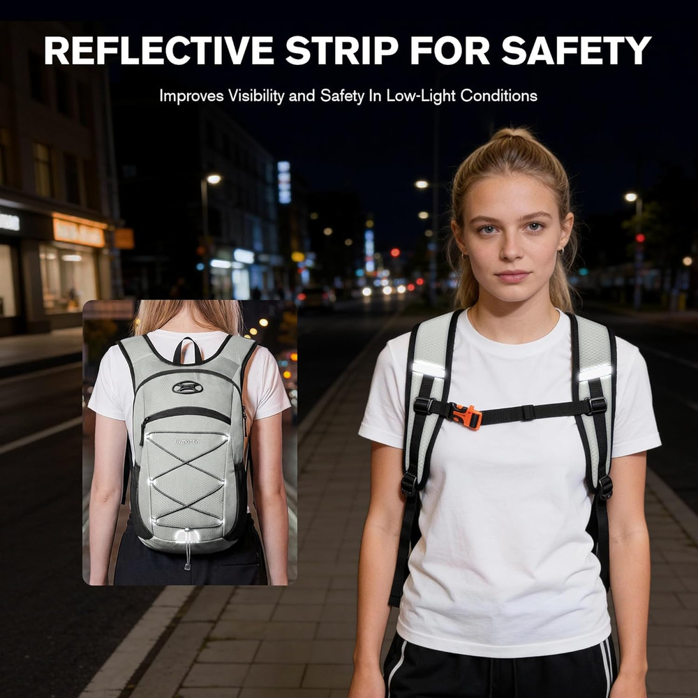 Ultra-Light Soft Daypack 15L/20L, Cushioned Breathable Back Panel Backpack, Ligh