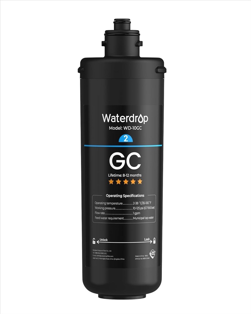 Waterdrop WD-10GC Under Sink Water Filter, Replacement for Waterdrop TSA & TSB