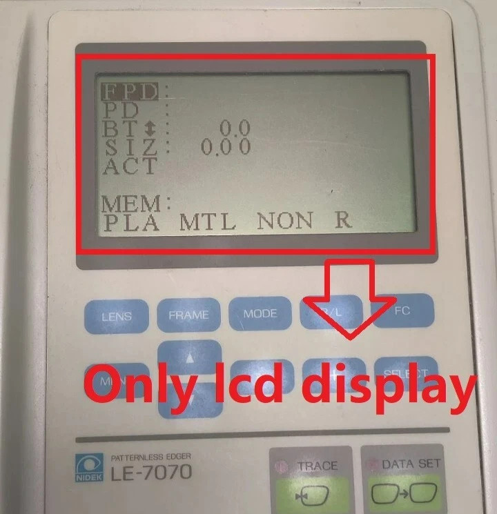 Compatible Replacement LCD Screen for Santinelli Nidek LE-7070 Edging Machine