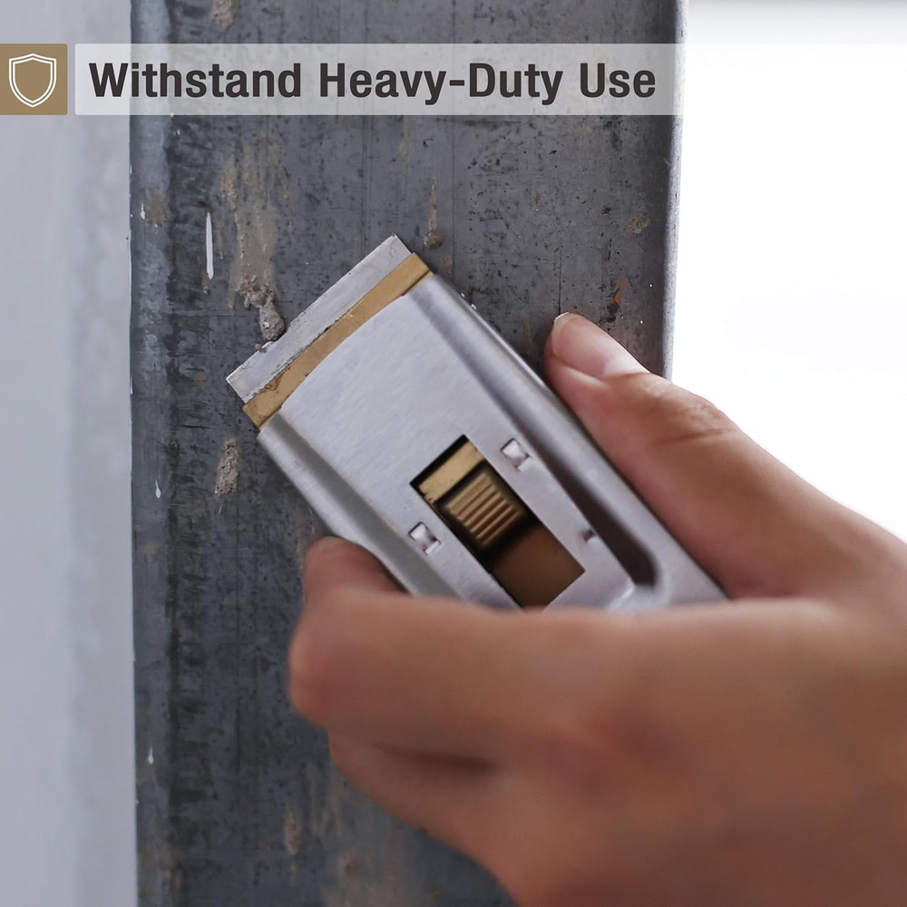 Bates- Metal Razor Blade Scraper, 2 Pack, 30 Extra Blades, Scraper for Cleaning,