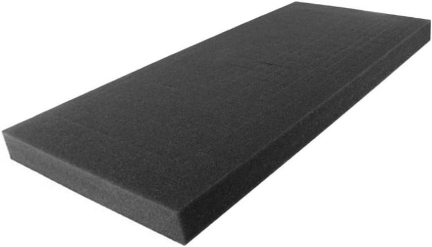 Seat Replacement Foam Padding - 2x24x72 Charcoal