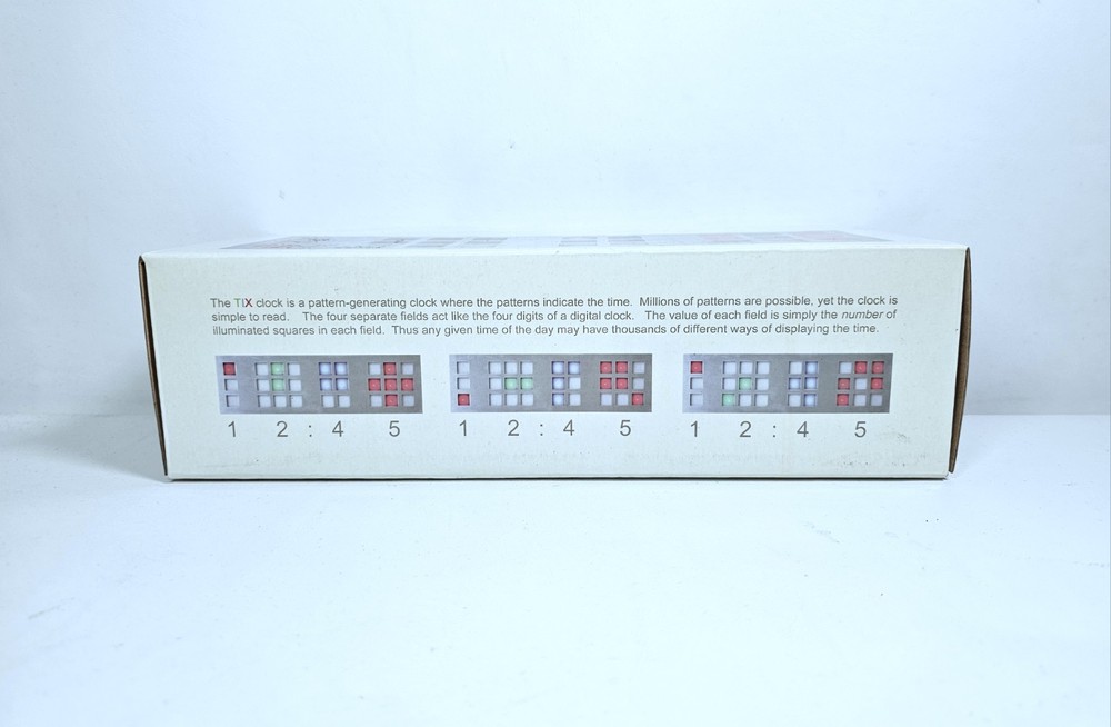 TIX Clock Cube Root Labs Pattern Generating Clock - Silver Face Plate