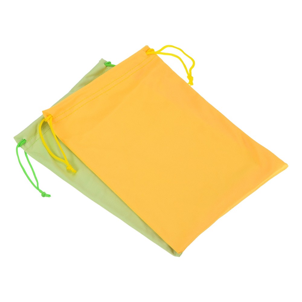 Ski Goggle Bag, 2 Pack Snow Goggles Case Drawstring Pouch Yellow Green