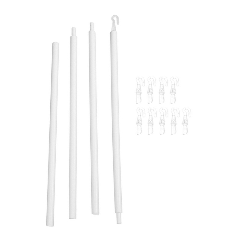 Vertical Blind Control Rods, 46.06" White Plastic Rod, Simple Installation