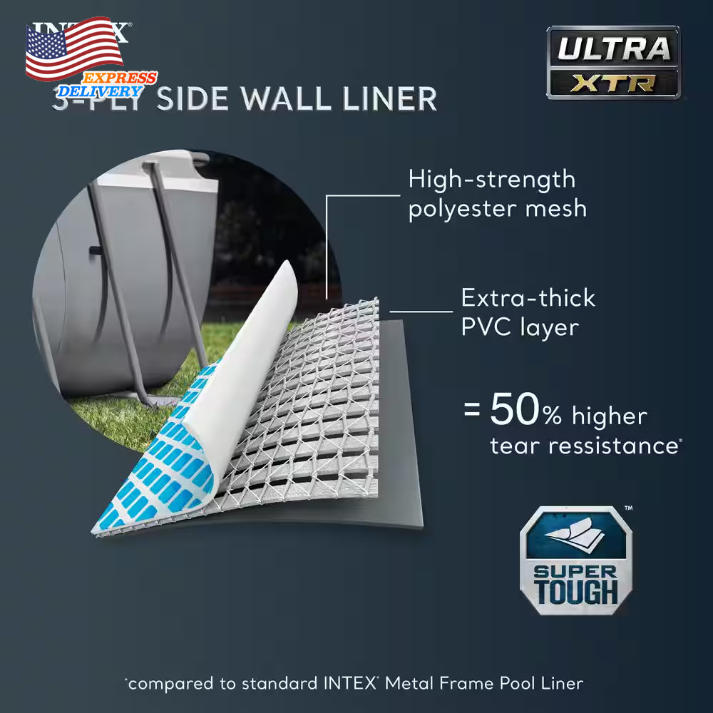Ultra XTR 18 Ft. X 9 Ft. Rectangular 52" Deep Hard Sided above Ground Pool Set