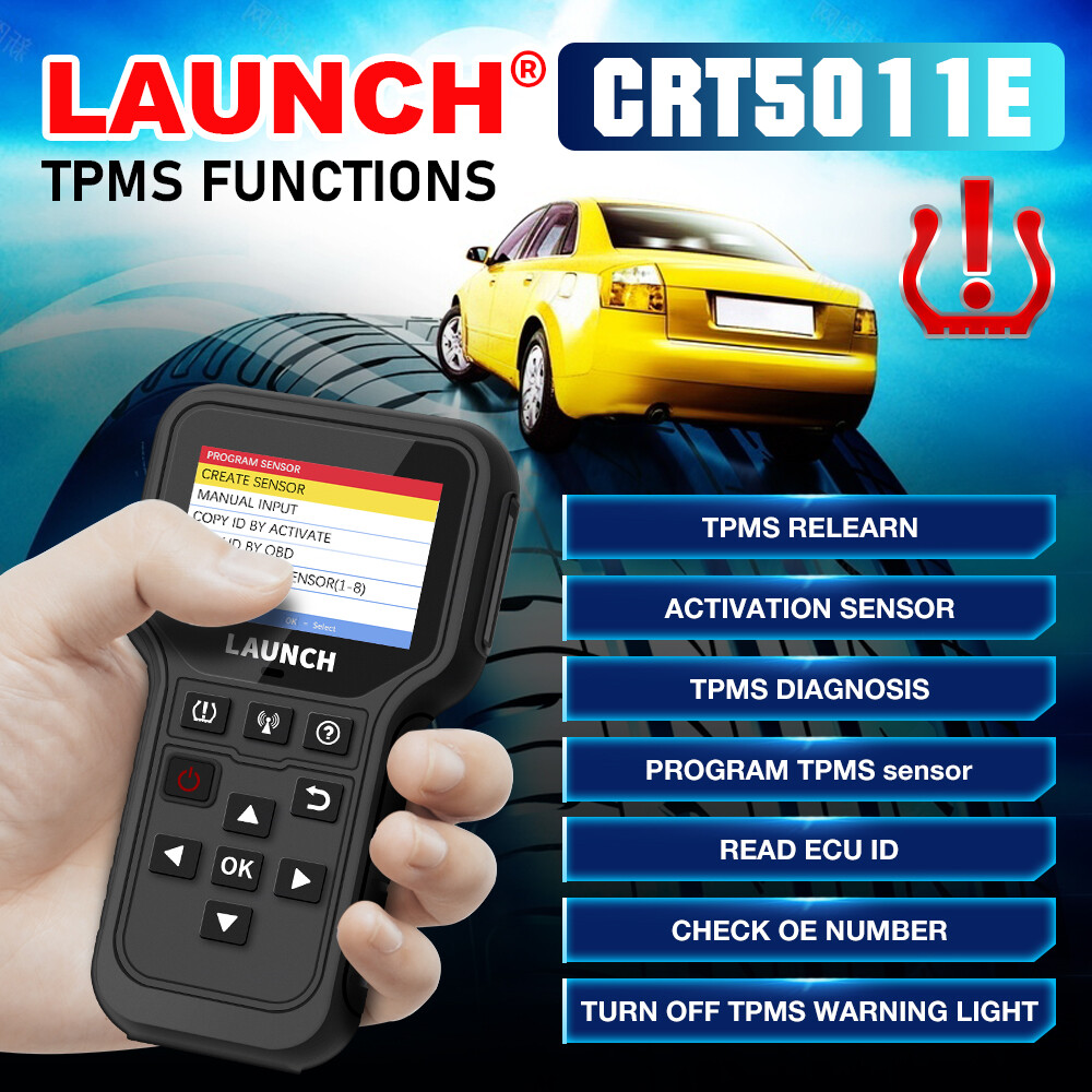 LAUNCH CRT5011E TPMS Relearn Tool Tire Pressure Sensor Programing Diagnosis Tool