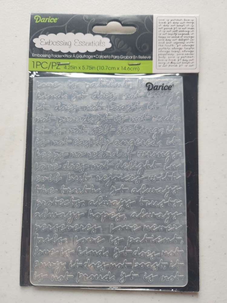 Darice Embossing Folder Script Background