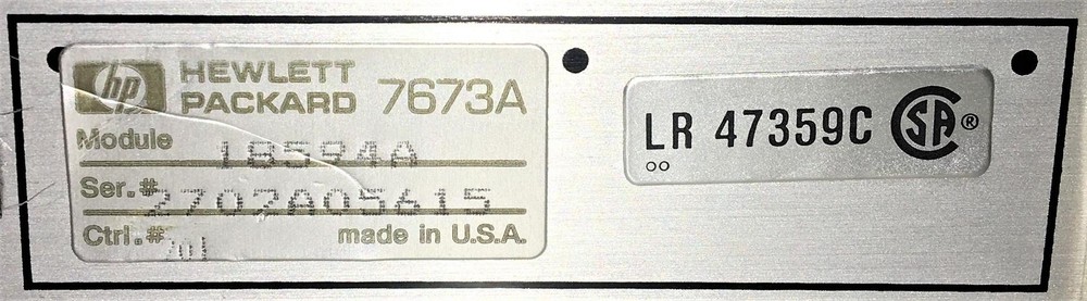 Hewlett Packard 7673A (18594A) Autosampler Controller