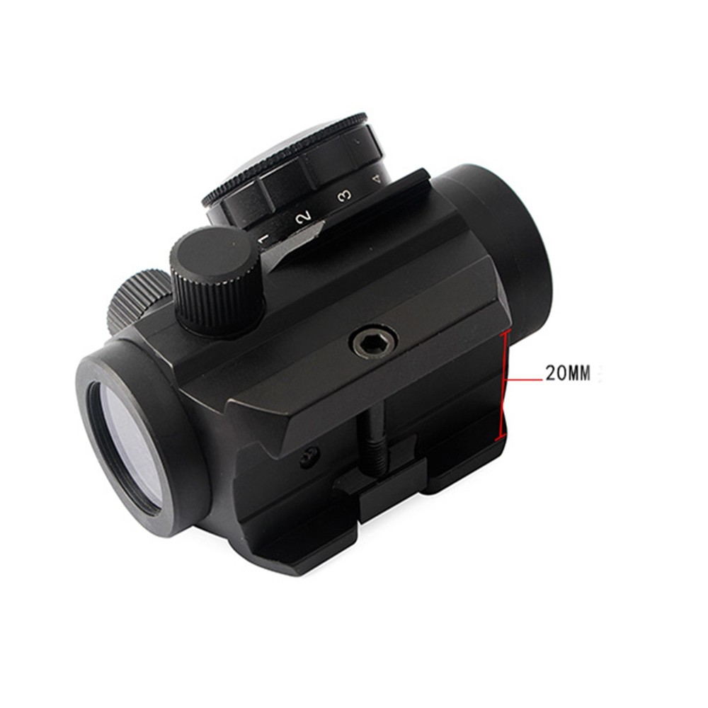 Micro Red Dot Sight Scope 3 MOA 1x25mm Reflex Sight W/ 1'' Riser 20mm Rail Mount