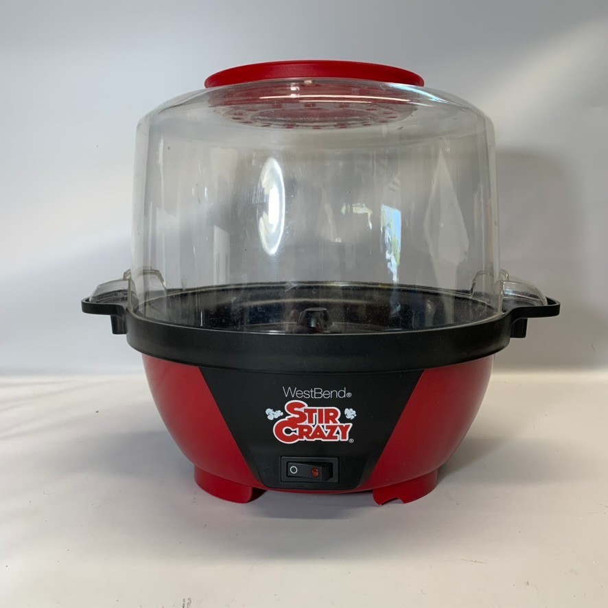West Bend Stir Crazy Popcorn Maker (6-Quart) Model 53095 Tested & Working
